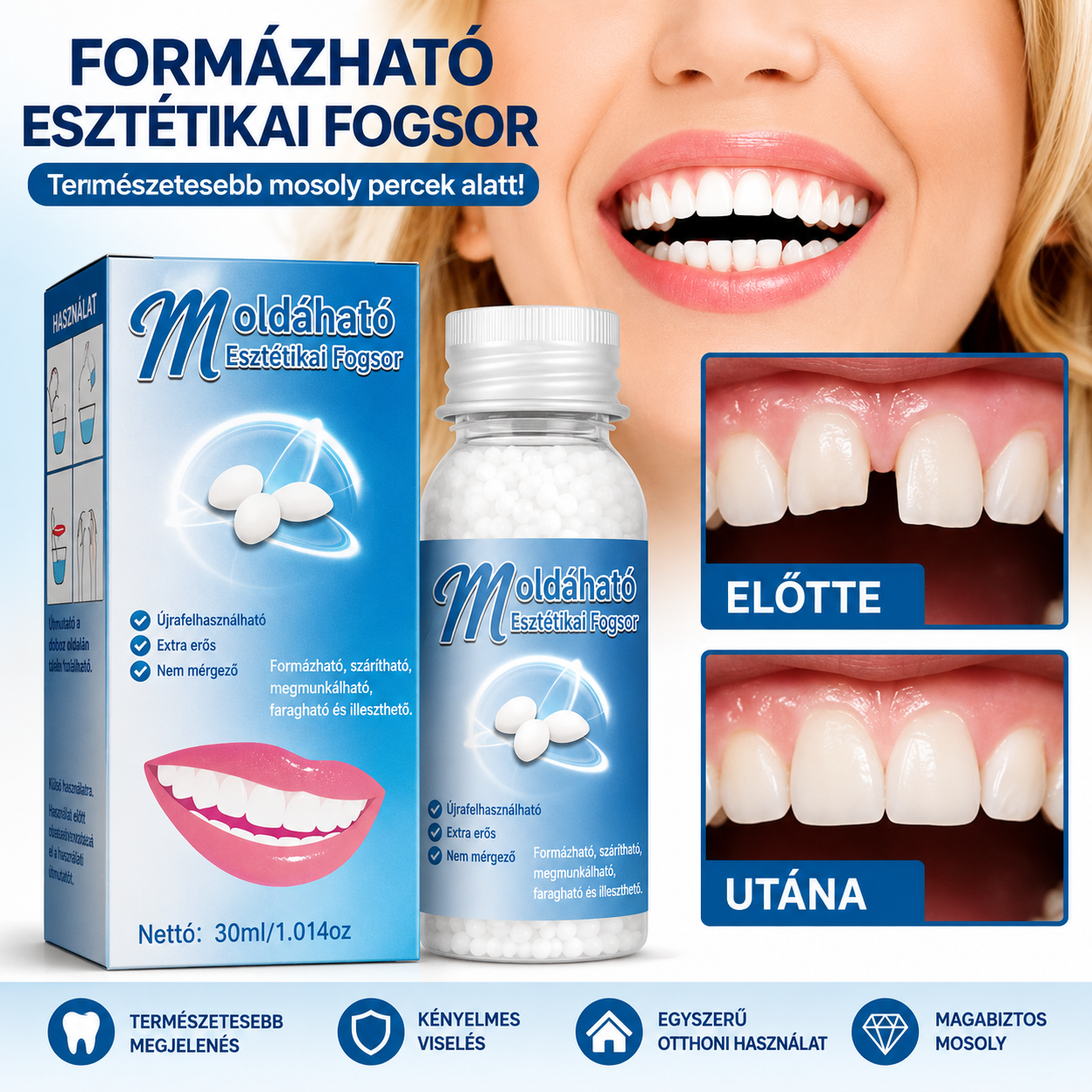 DentalKIT ProSmile™ – Formázható esztétikai fogsor