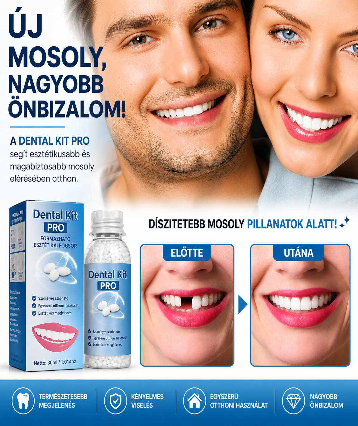 DentalKIT ProSmile™ – Formázható esztétikai fogsor