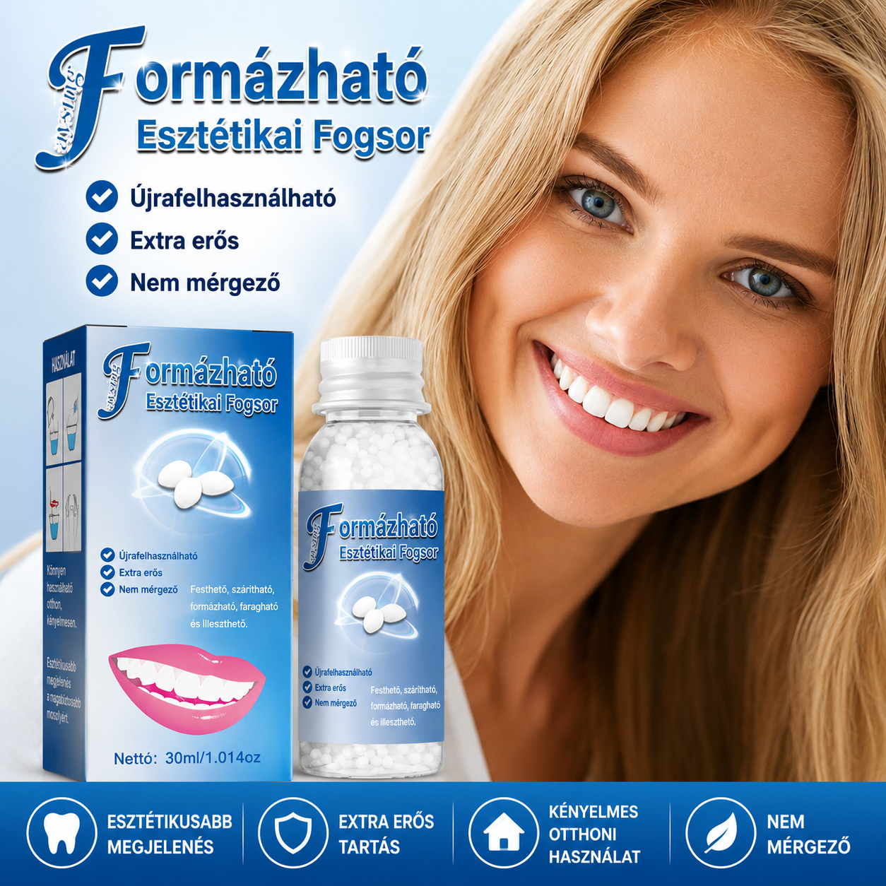 DentalKIT ProSmile™ – Formázható esztétikai fogsor