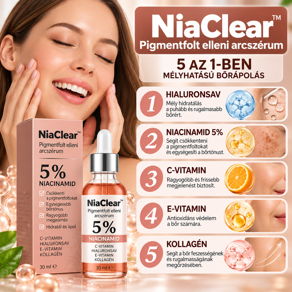 NiaClear™ – Pigmentfolt elleni arcszérum