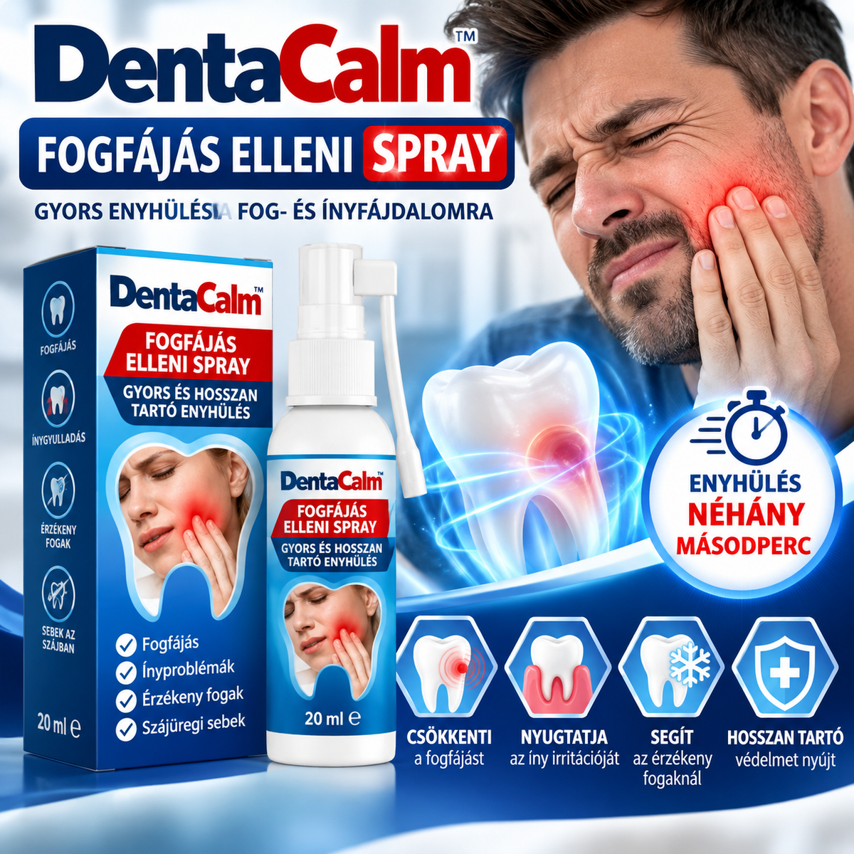 🦷 DentaCalm™ – Fogfájás elleni spray