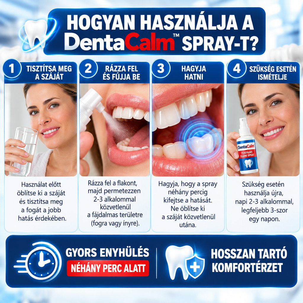 🦷 DentaCalm™ – Fogfájás elleni spray