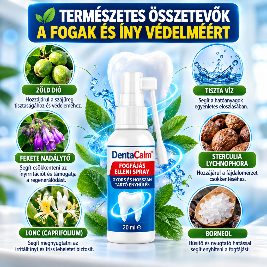 🦷 DentaCalm™ – Fogfájás elleni spray