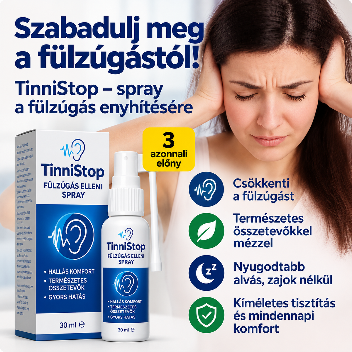 TinniStop™ – Fülzúgás elleni spray